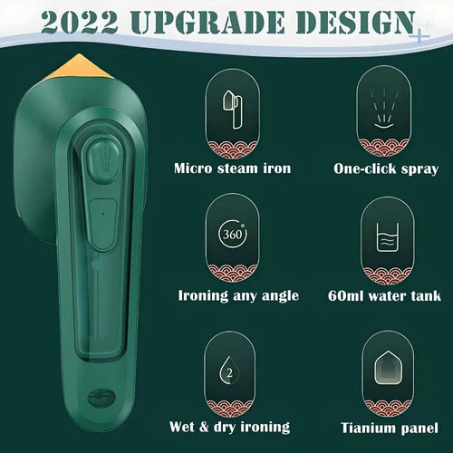 Portable Mini Travel Iron & Handheld Steamer